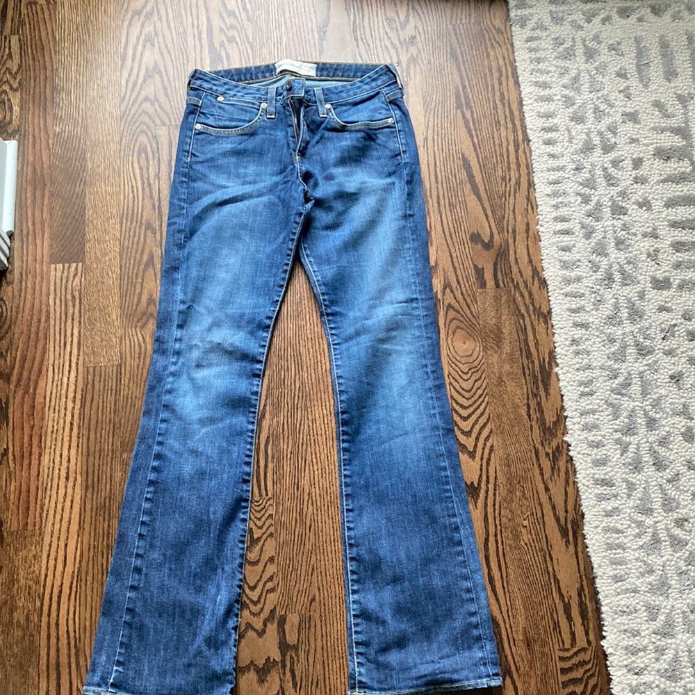 Paper demin&cloth jeans